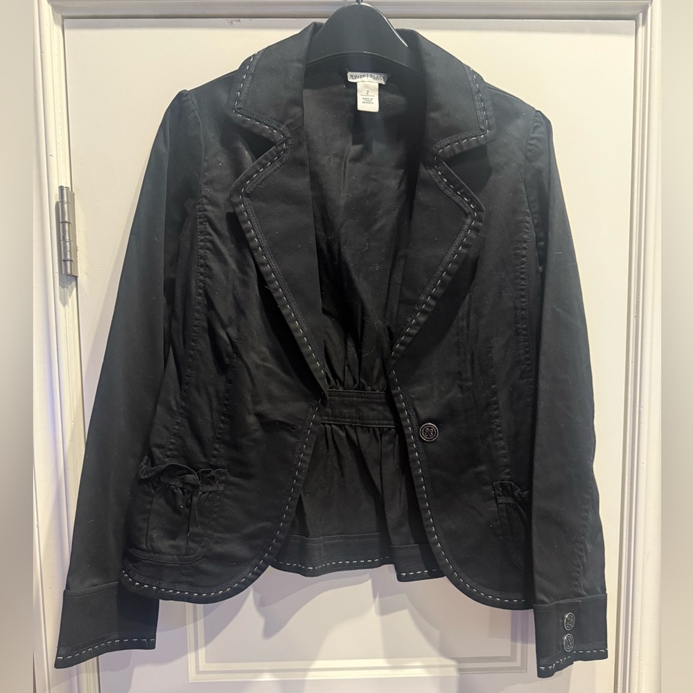 White House Black Market Black Blazer Tailored Suit Jacket